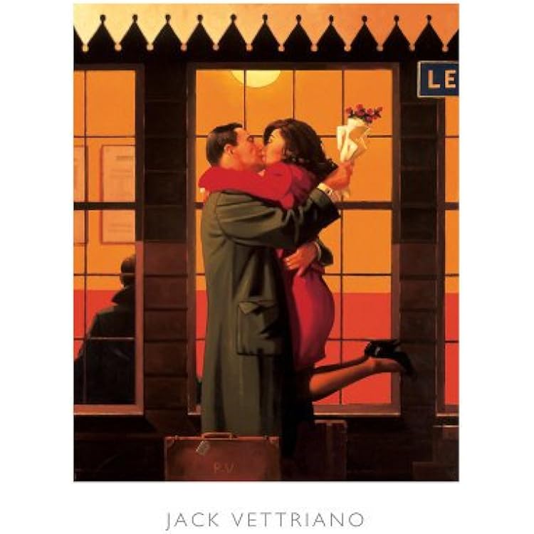 Back Where You Belong by Jack Vettriano Art Print Poster, Overall Size: 15.75x19.75, Image Size: 14.5x17