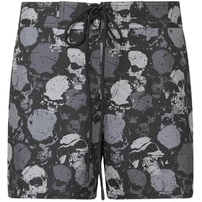 Killstar Sepulture Swim Shorts Skull Mens Drawstring Goth Grunge Punk-S Black