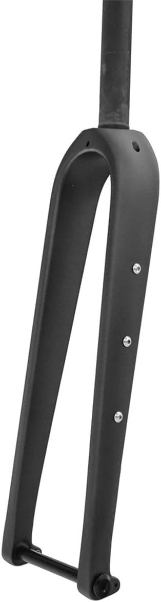 Gravel Road Bikes Rigid Forks 700C Carbon Fiber Disc Brake Bikes Fork 1-1/8" Straight/Tapered Tube Bikes Front Forks 12100mm Thru Axle(Matte Black,Straight)