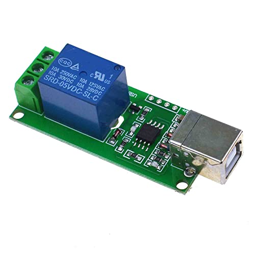 Reland Sun-1248-Channel 10A PC USB Control Switch Relay Module Free Drive Programmable Computer Control Computer USB Control Switch Drive PC Smart Controller 5V 1-Channel