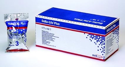 BSN Medical 7345856 Delta Lite Plus Cast Tape, 3" x 4" Yard Size, Pink, Pack of 10