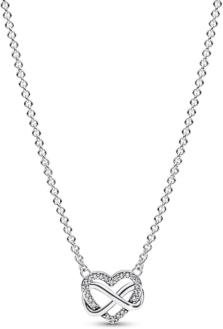 PANDORA Sparkling Infinity Heart Collier Necklace, 19.7"