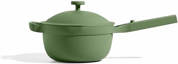 Our Place Mini Perfect Pot | 2.5 Qt Ceramic Pot with Lid & Spatula | Patented 8-in-1, PFAS-Free Nonstick, Non-Toxic Cookware | Induction & Oven-Safe up to 450F | Sage