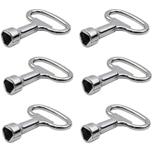 Antrader 2.0" x 1.5" Triangle Socket Spanner Key Matel Triangular Socket Universal Utility Keys for Triangle Panel Lock 6pcs (Style 1)