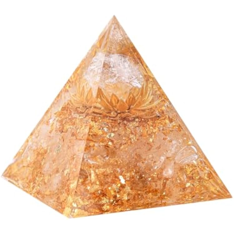 Orgone Pyramid with Crystals and Healing Stones,Stunning Crystal Decor That Brings Positive Energy, Healing Crystals and Stones
