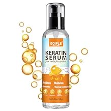 WOZUTUNT Keratin Hair Serum for - Heat Protectant with Castor Oil Treatment for Frizzy, Dry & Damaged Hair - Nourishes and Repairs Hair for Shine and Softness