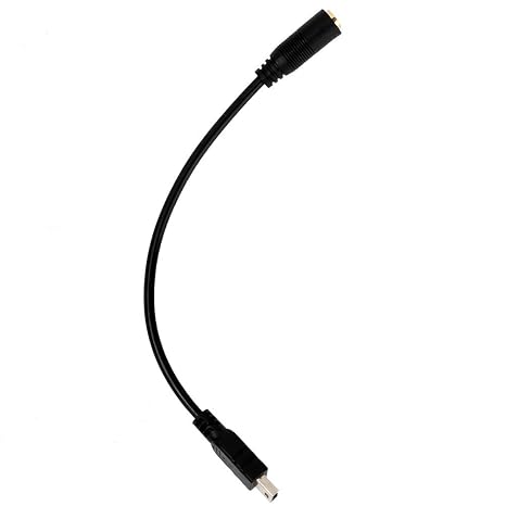 Mini USB to 3.5mm Three Pole Audio Jack Microphone Adapter Cable for Camera