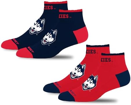 For Bare Feet NCAA Unisex Front and Center 2 Pack Team Colors