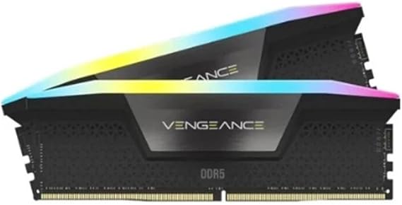 Corsair Vengeance RGB DDR5 RAM 64GB (2x32GB) 6000MHz CL40-50-50-96 1.35V Intel XMP 3.0 Computer Memory Black (CMH64GX5M2D6000C40)