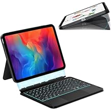 ORDA Detachable Keyboard Folio for iPad A16 Case with Keyboard (11th Gen,2025) iPad 10th Generation Case with Keyboard(10.9" 2022) Smart Magnetic Bluetooth Connector,Multi-Gestures Trackpad,Backlight