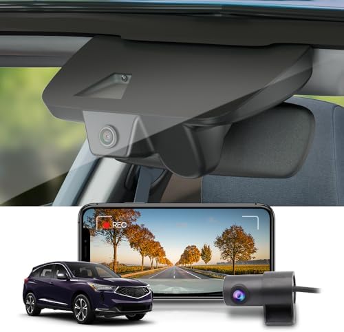 Fitcamx Front 4KRear 1080P Dash Cam Adapts for Acura RDX 2019-2026 HD2-D4151, OEM Factory Look, 2 Way HD Video, Built-in WiFi & APP, Loop Recording, Collision Detection, Easy to Use, 128GB Card
