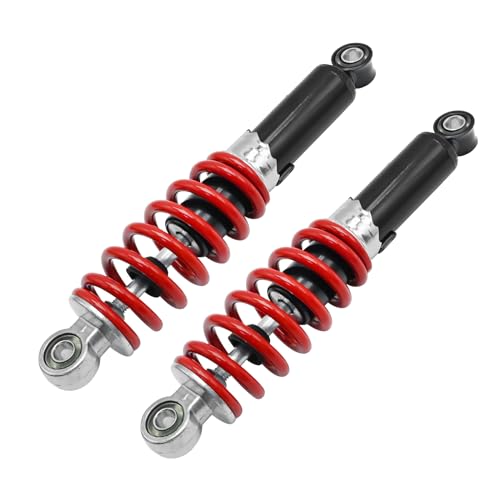 2 Pcs 250MM Motorcycle Front Shock Absorber Shocker Suspension, Aluminum Alloy Spring Suspension Damper for Dune Go Kart Motorcycle Quad ATV Quad Bike Go Kart