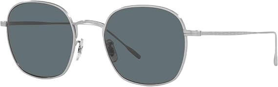 Oliver Peoples 0OV1307ST Ades 52543R Brushed Silver/Blue Polarized Unisex Sunglasses