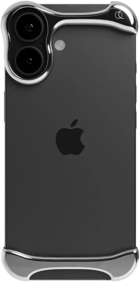 Arc Pulse AC28321i17 iPhone 17 Case, Aluminum Bumper, Aerospace Grade A7075, Mirror Polished, Aluminum Alloy, Super Duralumin, Shockproof, Shock Absorption, Dual Layer, Slide-On Installation, Compatible with Magsafe, Aluminum/Mirror Silver