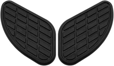 Tank Stickers Side Fuel Tank Pad Universal Motorcycle Cafe Racer Gas Fuel Tank Rubber Sticker Protector Knee Tank Pad Grip Decal forBlack