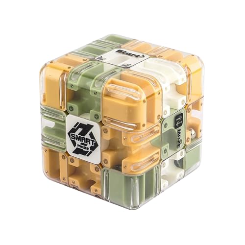 Large 3D Labyrinth Puzzle Maze Cube, 3D Cube Puzzle for Kids, Engaging Brain Teaser Toy,Color-Match Game, Improve Spatial Recognition and Cultivate Logical Thinking,Education Sensory Toys Yellow
