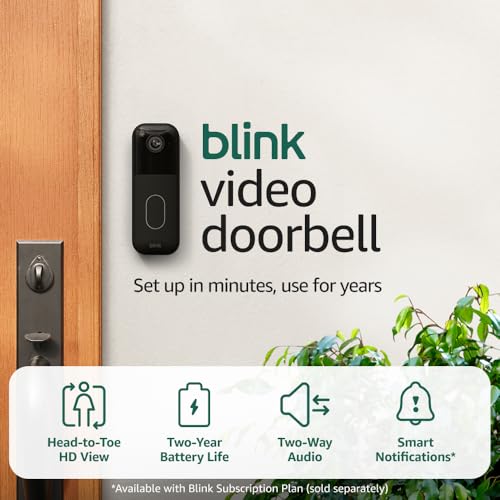 All-new Blink Video Doorbell  Outdoor 4 XR Wireless smart security cameras, two-year battery life, go up to 400 feet from your home with extended range. Sync Module XR included.
