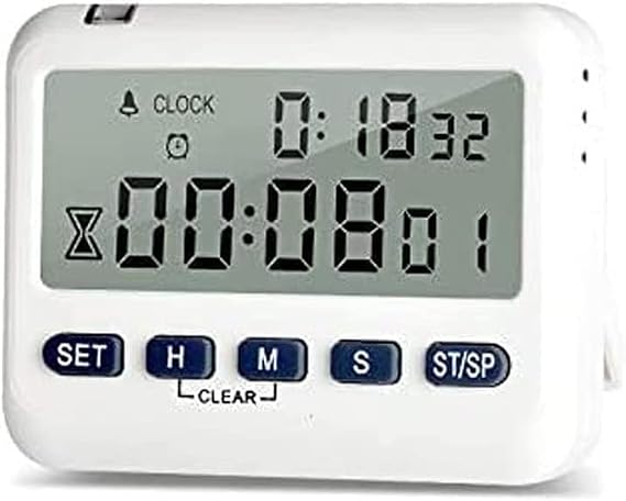 Timers,Portable Digital Screen Kitchen Timer Large Display Digital Timer Square Cooking Count Up Countdown Alarm Clock Kitchen Tools