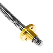 1000mm 8mm Lead Screw Rod with T8 Brass Nut T8 Stainless Steel Lead Screw for CNC Machine Z Axis (Pitch 2mm Lead 2mm Length 1000mm)