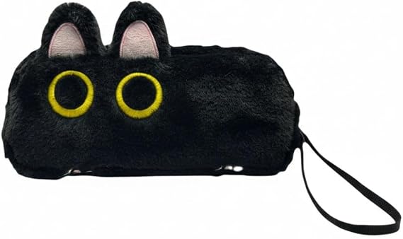 Large Capacity Pencil Case, 3D Cat Fluffy Cute Pen Bags Pencil Pouch Organizer for Office College School