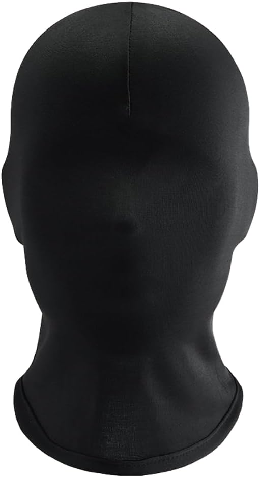 2 Pcs Black Full Face Mask Cover Faceless Skin Masks Halloween Cosplay Spandex Hood Mask for Unisex Cosplay