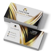 Custom Business Cards Customizable with Logo Personalized Paper Cards Customize 1000 500 200 100 for Small Business Customized Waterproof Double-Sided Printing