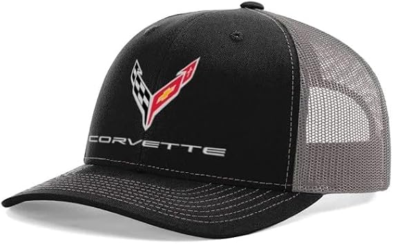 SR1 Performance C8 Corvette Snapback Hat - Chevy Structured Mesh Back Cap