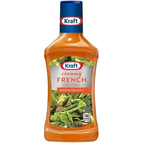 Kraft Creamy French Dressing, 16-Ounce Plastic Bottles (Pack of 2)