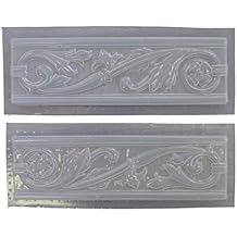 Roman Swirl Tile Border Plastic Craft Mold use with Concrete or Cement for Making into Tiles 6028