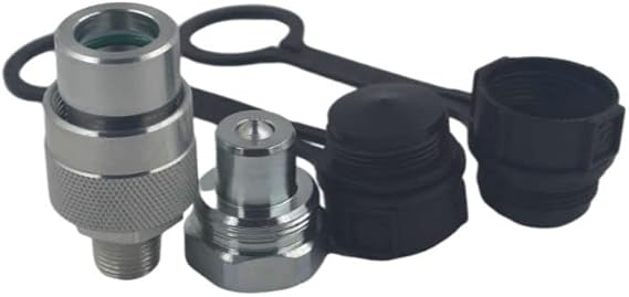 LX-KZE-B-02 1/4" NPT Replaces Enerpac A-630 10,000 PSI High Pressure High Flow Quick Connect&Disconnect Hydraulic Quick Coupler Set/w 2 Dust Caps