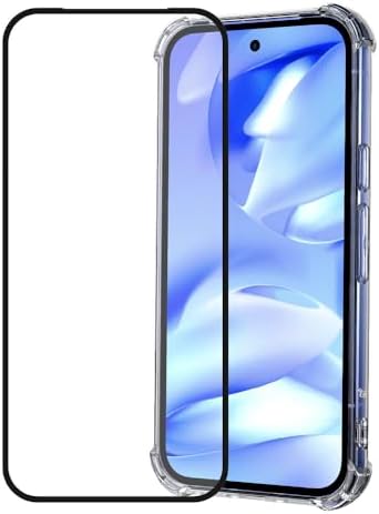 Hy+ Google Pixel 10a Case, Glass Film Set, Compatible with Shockproof, TPU, Clear Cover, US Military MIL Standard, LCD Protective Film, 9H, Japanese Glass