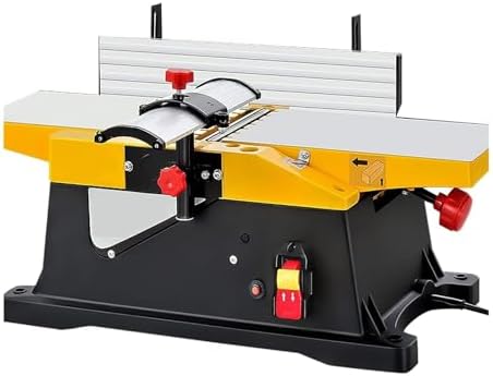 Electric Benchtop Planer Thicknesser - 6 Inch Woodworking Jointer with 12000 RPM for Precision Cutting