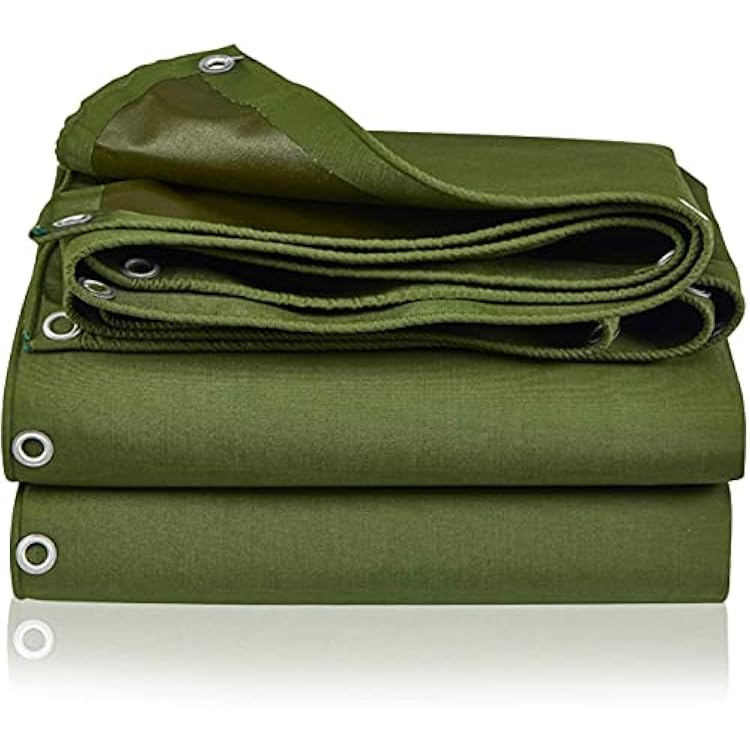 Tarp Canvas,Heavy Duty Waterproof for Outdoors, Truck, Water Resistant, UV Resistant Tarpaulin Cover for Car Boat Camping Firewood Woodpile6.6 x 6.6 Feet