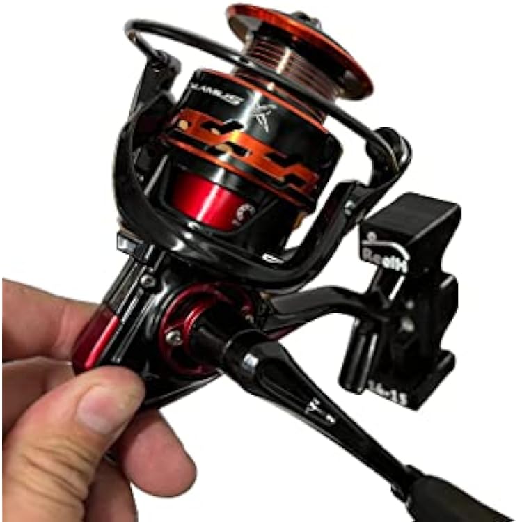 ReelH Wall Mount Fishing Reel Holder 5 Pack Medium - 2500-4000 Sized And Similar Reels, Black