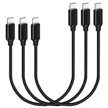 240W USBC Cable 1FT, Short USB C to USB C Cable Compatible for iPhone 15 Pro/15 Plus/15 Pro Max, MacBook Pro/Air, iPad Pro/Air, Dell XPS
