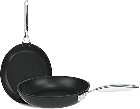 Cristel Castel Pro Ultralu Set of 2 Non-Stick 8 Inch and 9.5 Inch Frying Pans