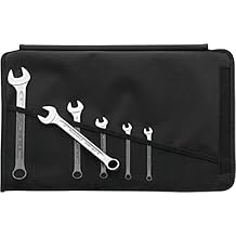Stahlwille 96400813 Combination Wrench, Ring Head Angled at 15 Degree, Chrome Alloy Steel, Chrome Plated, Has Anti Slip Drive, Set of 6