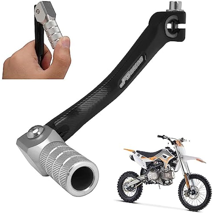 JFG RACING Motorcycle Folding Gear Shifter Shift Lever Pedal CNC Universal for CRF XR RM KX KLX TTR PW SSR Apollo TAO TAO SDG 50cc - 125cc Dirt Pit Bike Sliver
