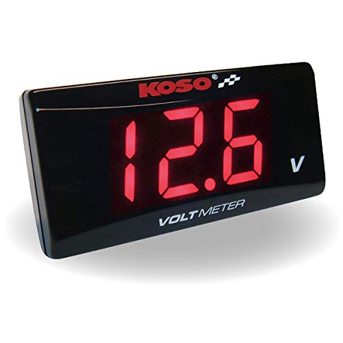 Koso BA024R00 Red Super Slim Volt Meter
