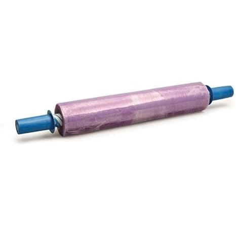 Aviditi 30" x 1000' Goodwrappers Premium Blown Stretch Film, Purple, 80 Gauge, Built in Disposable Handles for Maximum Tension Control, for Moving and Shipping, 4 Rolls