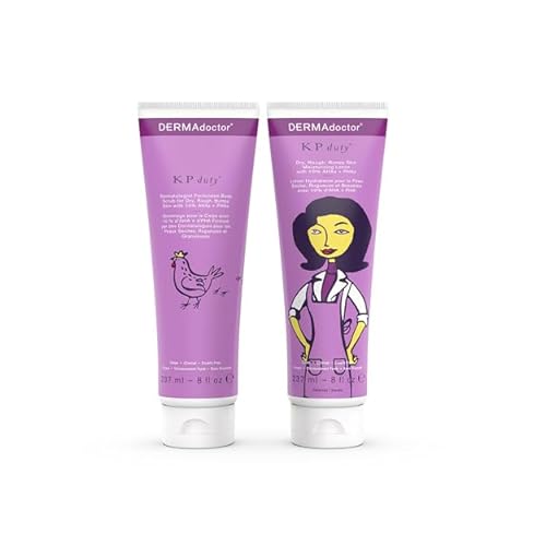 DERMAdoctor KP Bump Eraser Body Scrub and Lotion Kit Dermatologist Formulated Exfoliant | Keratosis Pilaris Treatment For Dry And Bumby Skin 10% AHAs  PHAs