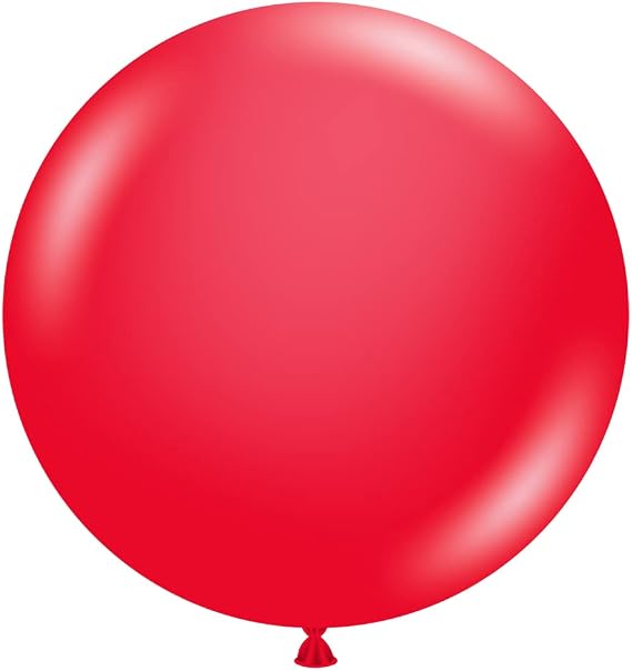 Tuf-Tex 24007 Red Latex Party Balloons, 24", Red, Pack of 25