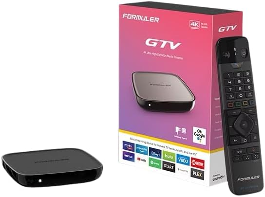 GTV 4K Media Streaming Box Voice Remote, Dual-Band WiFi, 4K Ultra HD, Certified, Powerful Streaming Player