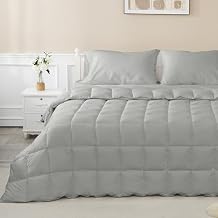 sunflower Comforter Twin Duvet Insert Twin XL Comforter Down Alternative Filling 100% Cotton Shell All Season for Dorm Warm Breathable Noiseless Silver Gray Machine Washable with Corner Taps