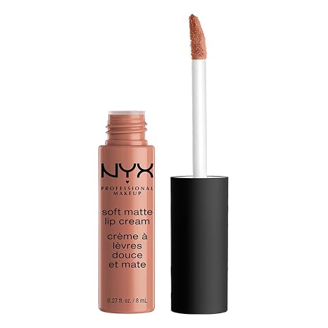 NYX Professional Makeup Lipstick soft matte lip cream creamy and matte finish highly pigmented long-lasting vegan formula colour: Abu Dhabi.