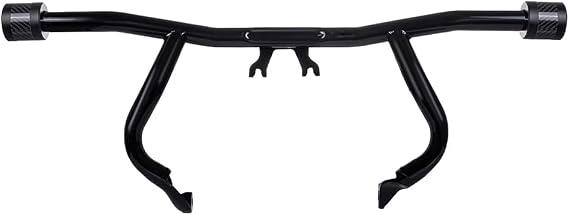 Advanblack Protek Front Performance High Way Peg One Step Crash Bar for Harley 2009-2026 Touring Street Electra Glide Special Road King FLHT FLHXS FLHX FLHRXS (Black CNC w/Carbon Inlay)