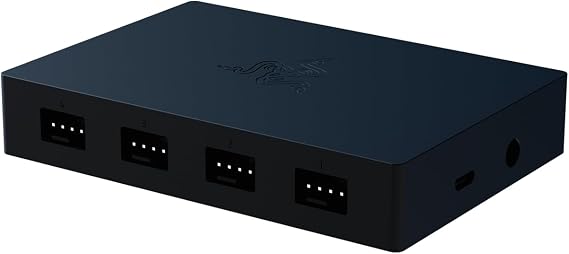Razer PWM PC Fan Controller - PC Fan Controller (Connect up to 8 Fans, Custom Fan Curve Profiles, Convienient Fan Monitoring, Thin Profile) Black