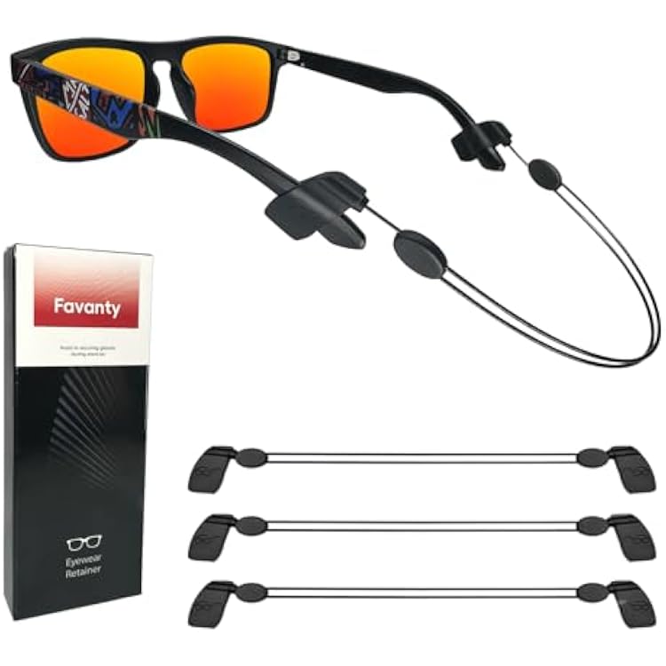 Adjustable Glasses Strap for Sport,Anti-slip Sunglasses Strap for Kids Women Men,reading Eye Glasses Holders Around Neck,No Tail Eyeglasses Lanyard 8.6-14 inch 3PCS Black