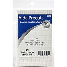 14 Count Aida Fabric Pre-Cut for Counted Cross Stitch - White