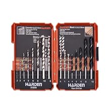 Professional Drill Bit Set 16-Piece, Multi-Purpose Drill Bits for Metal Wood and Concrete, HSS Twist Bits, Wood Drill Bits and Carbide-Tipped Masonry Drill Bits, Sizes 2mm10mm